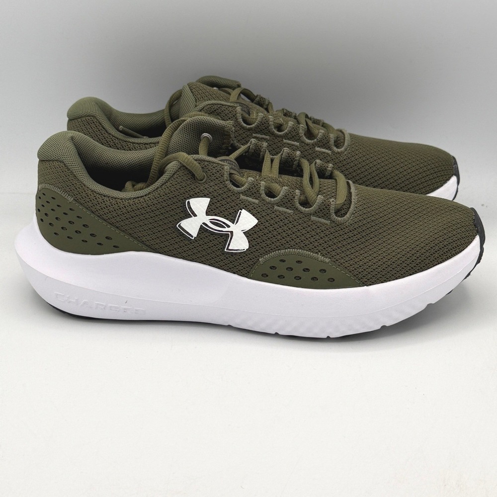 Under Armour Running Shoes Mens 8.5 Green Charged Surge 4 Sneakers 3027000-301